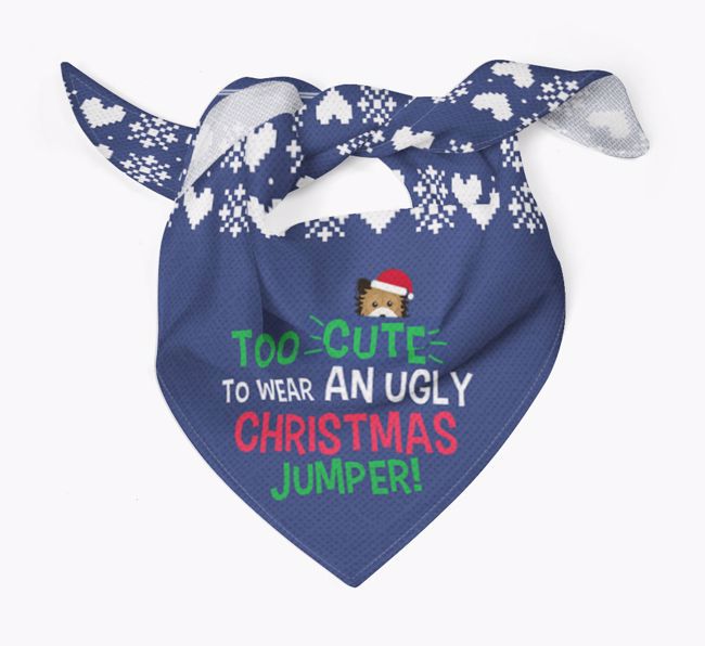 Too Cute for an Ugly Christmas Jumper: Personalised {breedFullName} Bandana