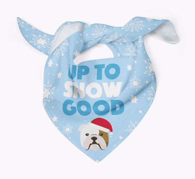 'Up to Snow Good' - Personalised {breedFullName} Bandana