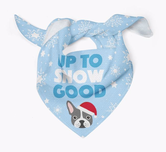 'Up to Snow Good' - Personalized {breedFullName} Bandana