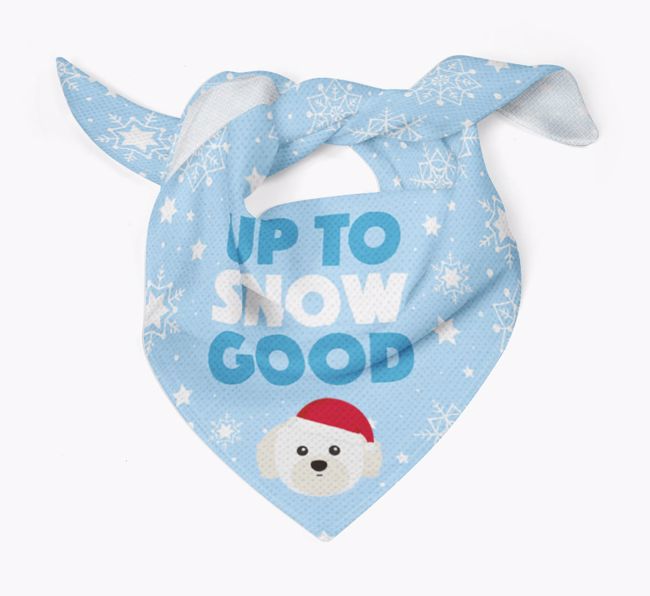'Up to Snow Good' - Personalized {breedFullName} Bandana