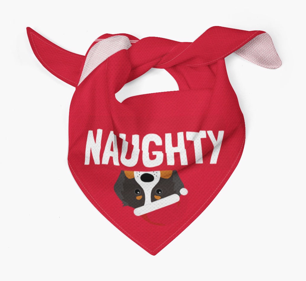 'Naughty' - Personalized {breedFullName} Bandana