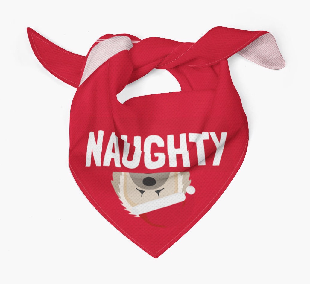 'Naughty' - Personalized {breedFullName} Bandana