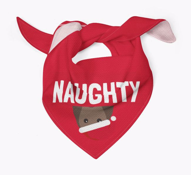 Naughty: Personalised {breedFullName} Bandana