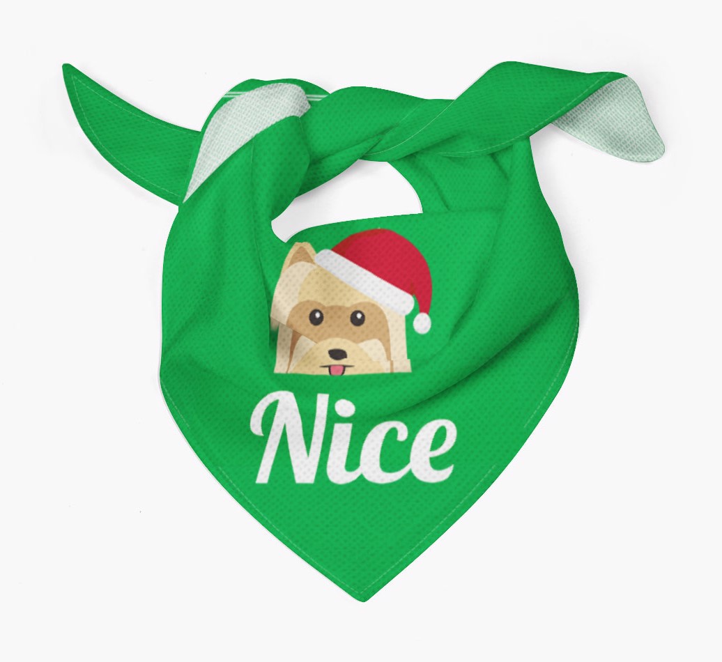 'Nice' - Personalised {breedFullName} Bandana