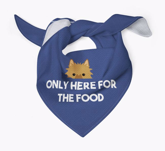 'Only Here for the Food' - Personalised {breedFullName} Bandana