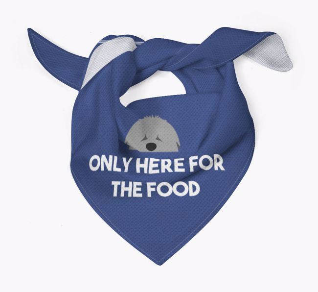 'Only Here for the Food' - Personalized {breedFullName} Bandana