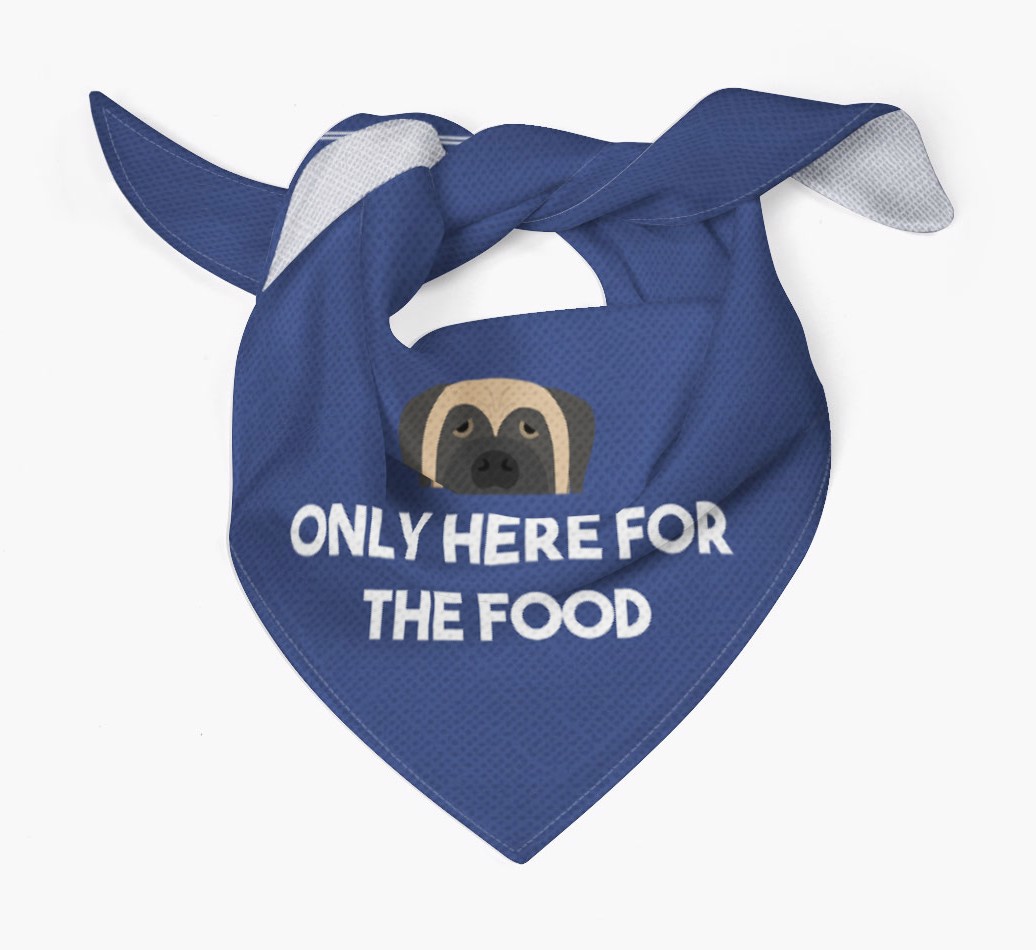 'Only Here for the Food' - Personalised {breedFullName} Bandana
