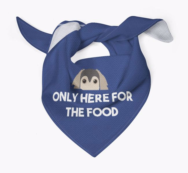 'Only Here for the Food' - Personalized {breedFullName} Bandana