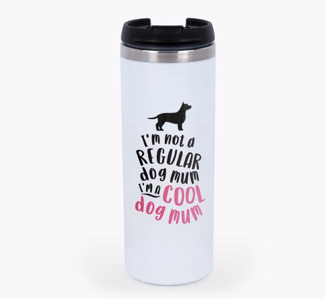 'Cool Dog Mum' - Personalised {breedCommonName} Travel Mug