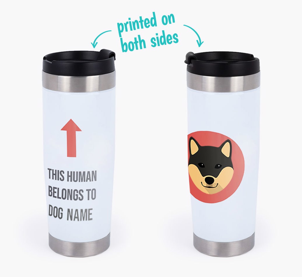 'This Human Belongs to...' - Personalized Reusable Mug with Photo Upload