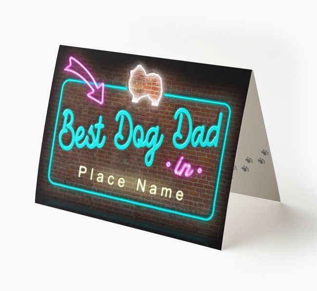 'Best Dog Dad in Town' - Personalised {breedFullName} Card