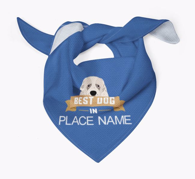 'Best Dog in Town' - Personalised {breedFullName} Bandana