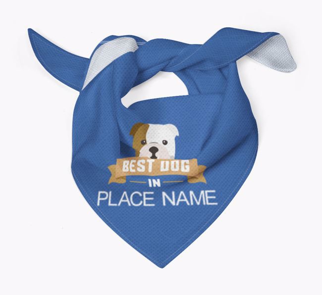 'Best Dog in Town' - Personalized {breedFullName} Bandana