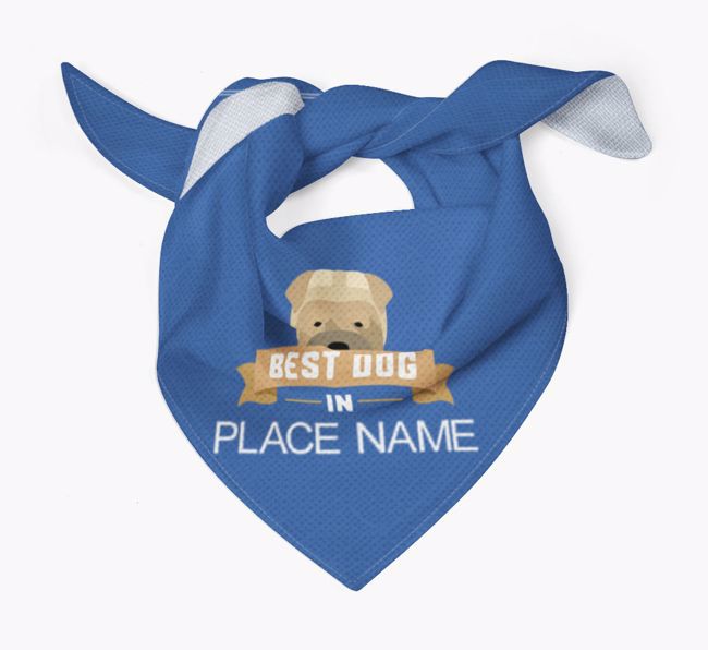 'Best Dog in Town' - Personalized {breedFullName} Bandana