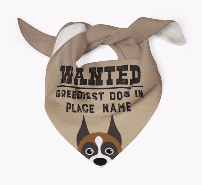 'Wanted' - Personalized {breedFullName} Bandana