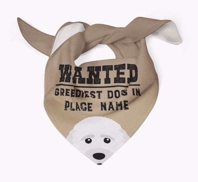 'Wanted' - Personalised {breedFullName} Bandana