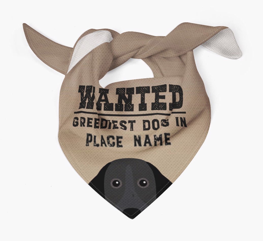 'Wanted' - Personalised {breedFullName} Bandana
