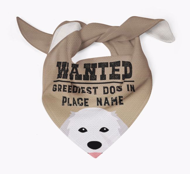 'Wanted' - Personalised {breedFullName} Bandana