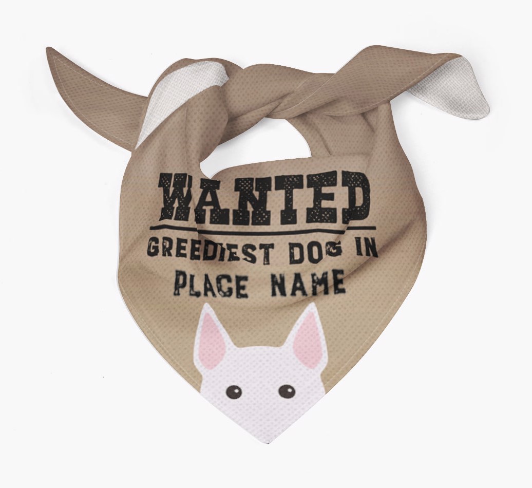 'Wanted' - Personalised {breedFullName} Bandana