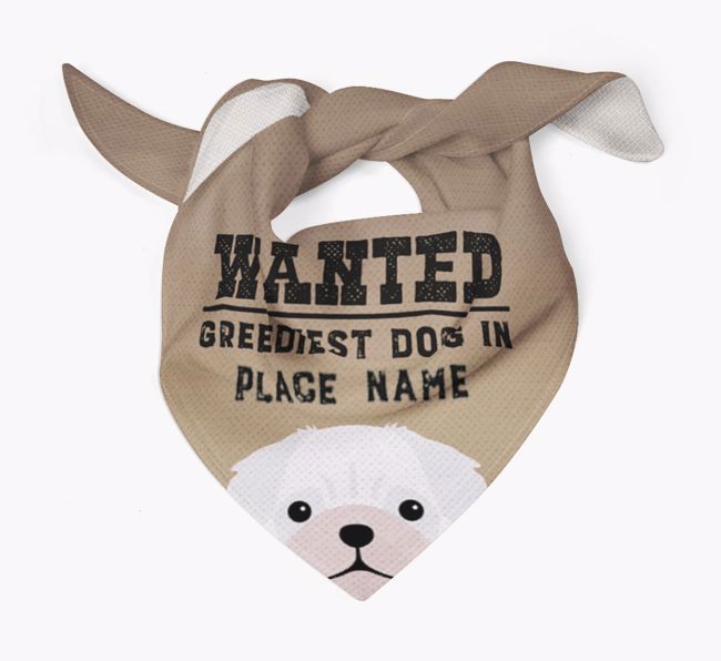 'Wanted' - Personalised {breedFullName} Bandana