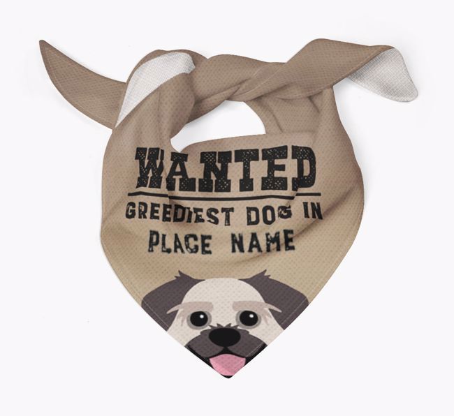 'Wanted' - Personalised {breedFullName} Bandana