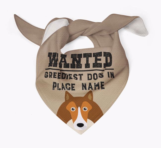 'Wanted' - Personalised {breedFullName} Bandana