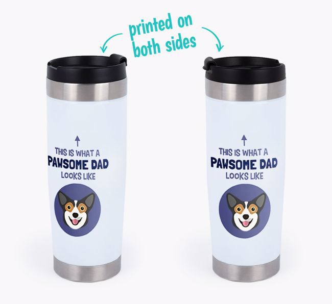 'This Is What a Pawsome Dad Looks Like' - Personalized Travel Mug