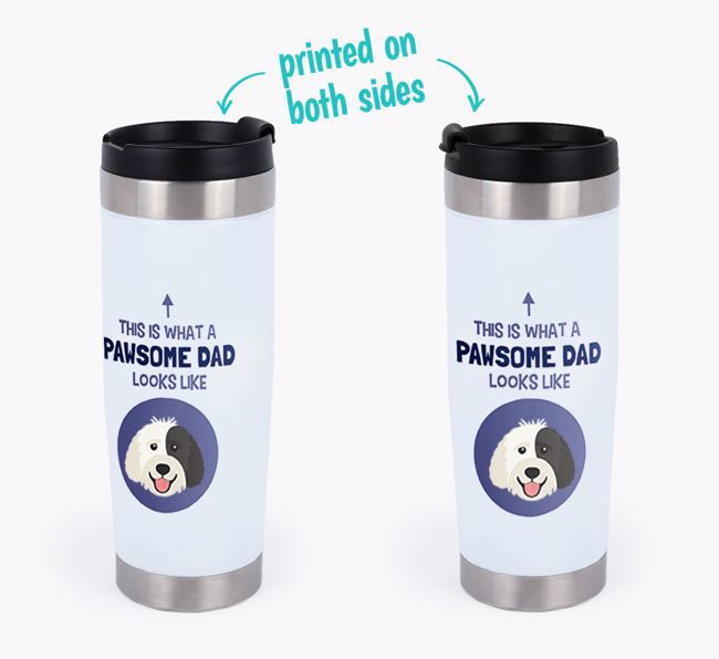 'This Is What a Pawsome Dad Looks Like' - Personalized Travel Mug