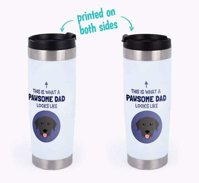 'This Is What a Pawsome Dad Looks Like' - Personalized Travel Mug