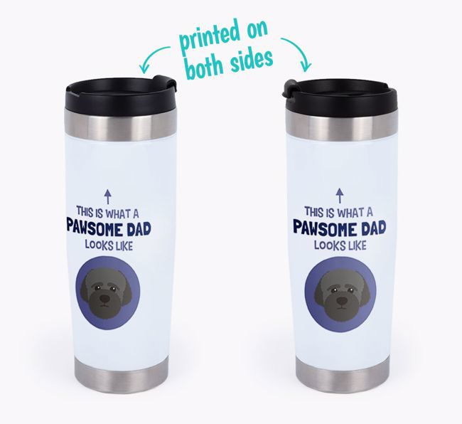 'This Is What a Pawsome Dad Looks Like' - Personalized Travel Mug