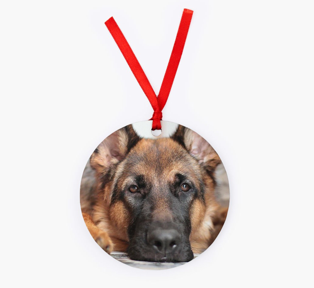 Photo Upload - Personalised {breedFullName} Ornament - Front