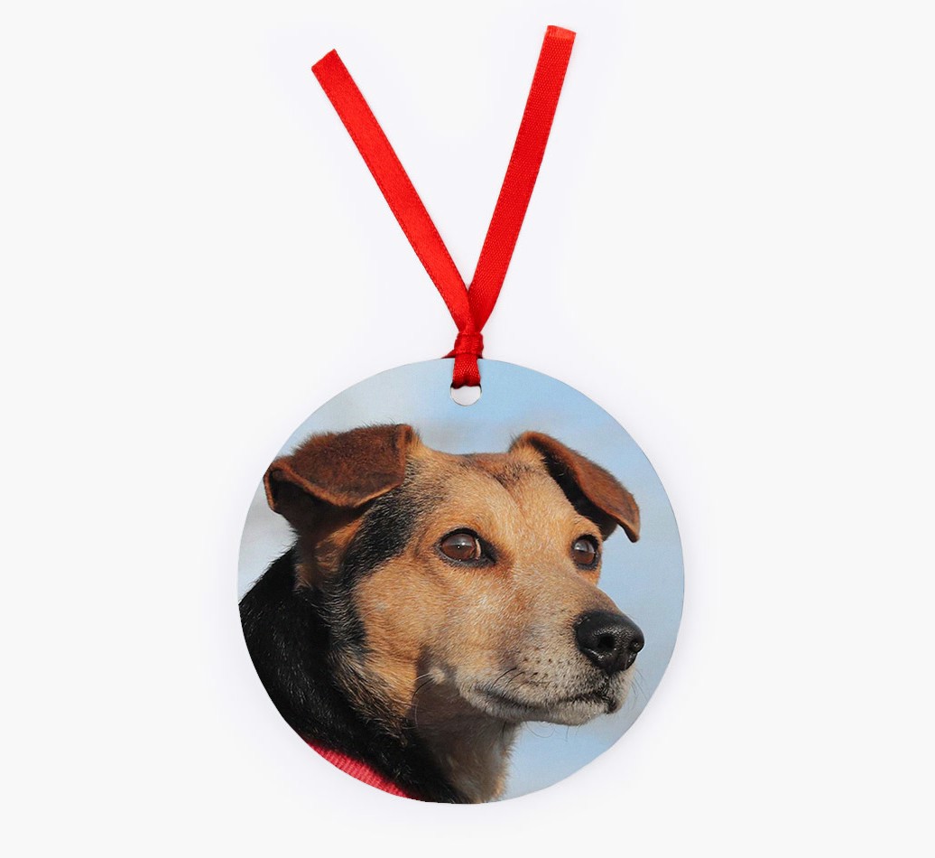 Photo Upload - Personalised {breedFullName} Ornament - Front