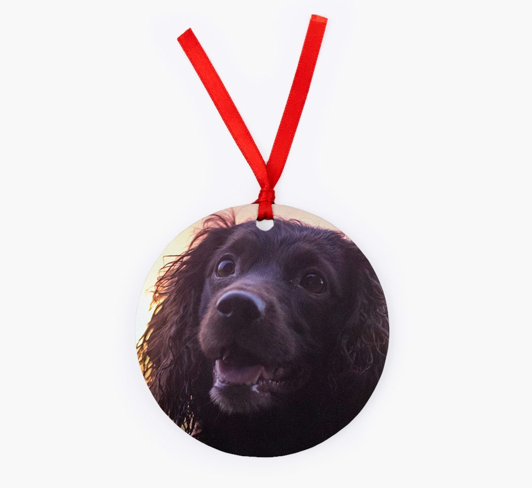 Photo Upload - Personalised {breedFullName} Ornament - Front