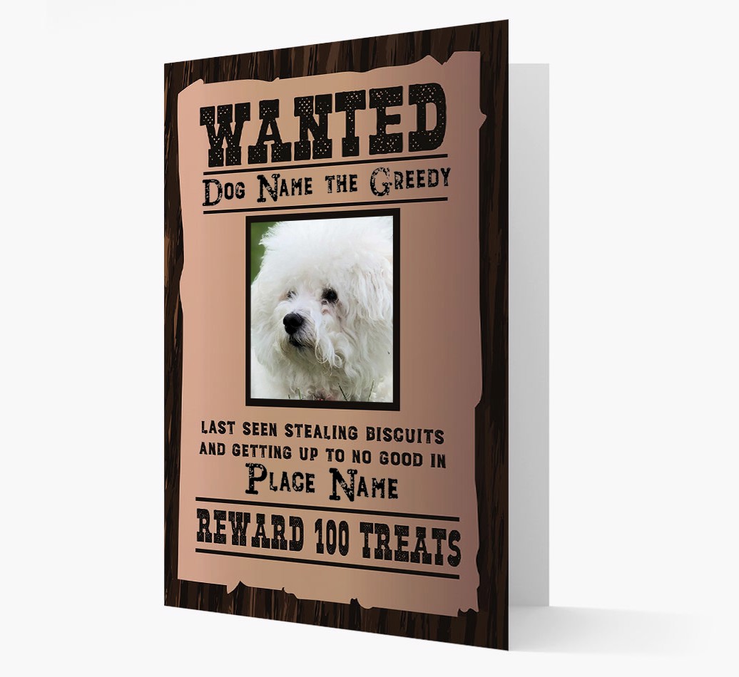 'Wanted' - Personalized {breedFullName} Card