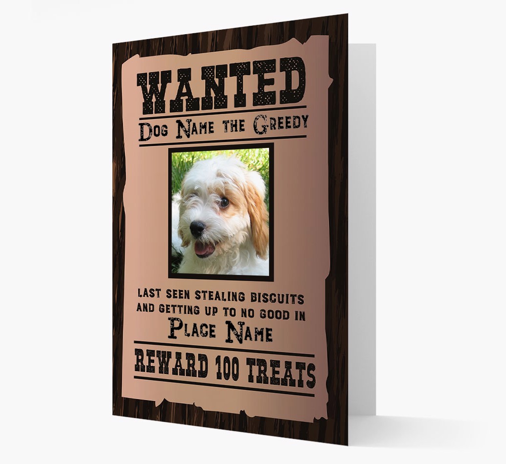 'Wanted' - Personalised {breedFullName} Card