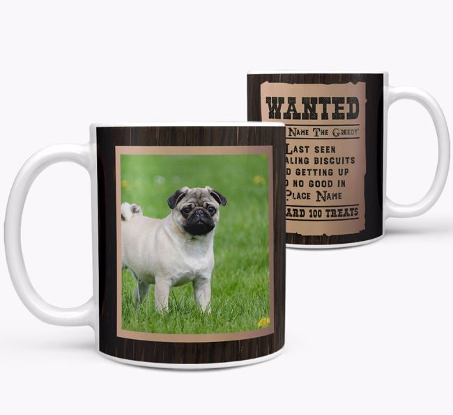 Black Pug - Personalized Pug Themed Gifts For Women Coffee Mug