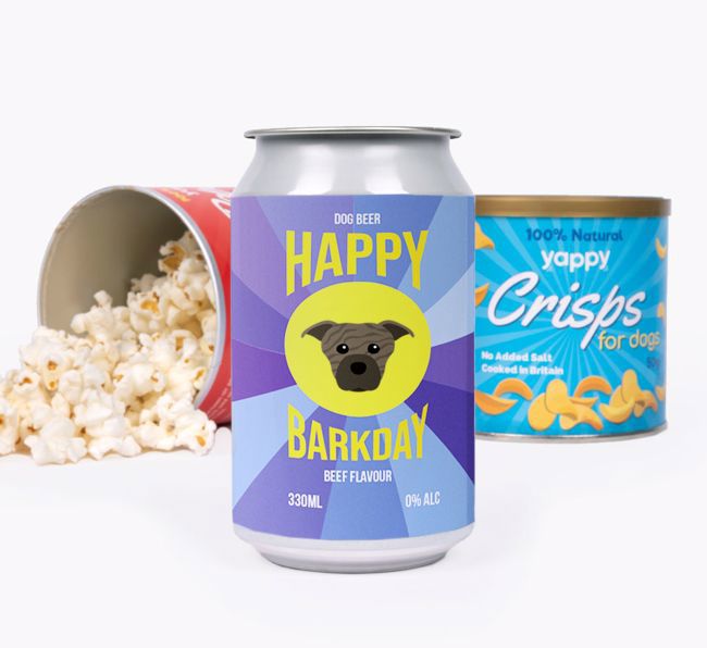 'Happy Barkday' - Personalised {breedFullName} Beer Bundle