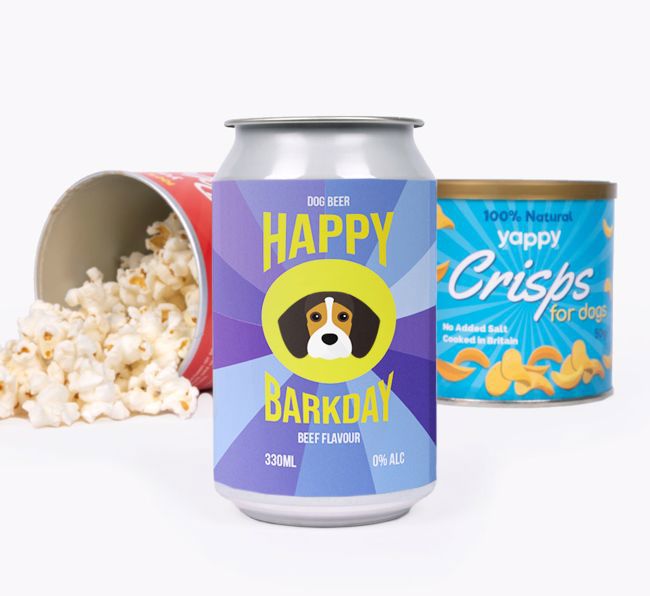 'Happy Barkday' - Personalised {breedFullName} Beer Bundle