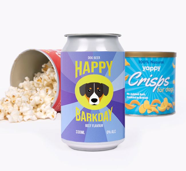 'Happy Barkday' - Personalised {breedFullName} Beer Bundle