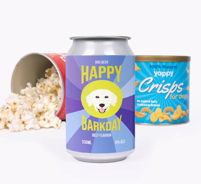 'Happy Barkday' - Personalised {breedFullName} Beer Bundle