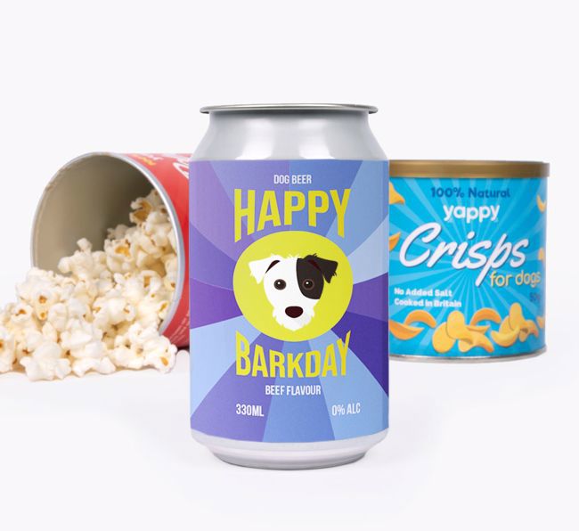 'Happy Barkday' - Personalised {breedFullName} Beer Bundle