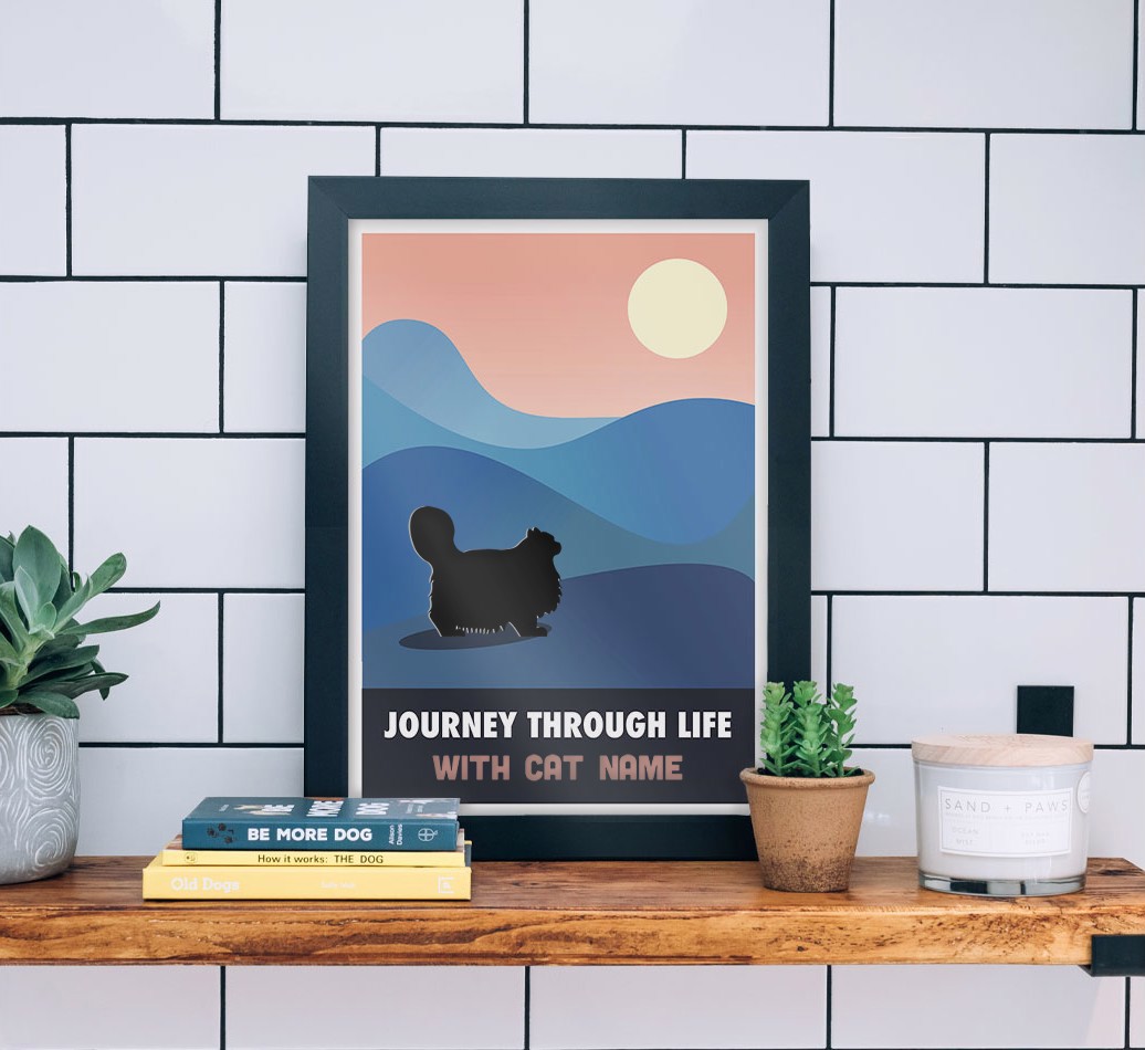 'Journey Through Life With...' - Personalised {breedFullName} Framed Print - black frame lifestyle