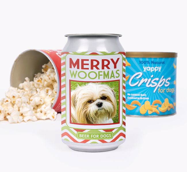 'Merry Woofmas' - Personalised Photo Upload {breedFullName} Beer Bundle