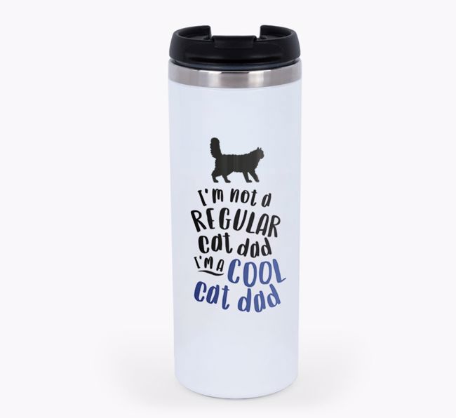 'Cool Cat Dad' - Personalised {breedCommonName} Travel Mug