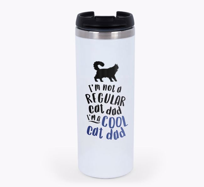 'Cool Cat Dad' - Personalised {breedCommonName} Travel Mug