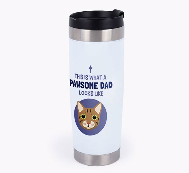 'Pawsome Dad' - Personalized {breedCommonName} Travel Mug