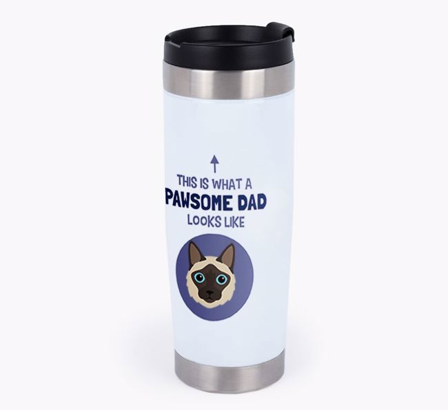 'Pawsome Dad' - Personalized {breedCommonName} Travel Mug