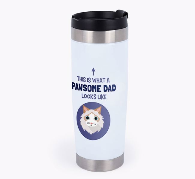 'Pawsome Dad' - Personalized {breedCommonName} Travel Mug