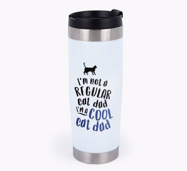'Cool Cat Dad' - Personalized {breedCommonName} Travel Mug
