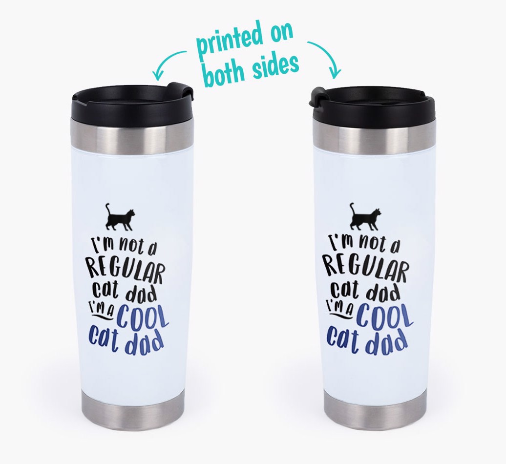 'Cool Cat Dad' - Personalized Travel Mug